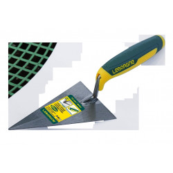 Truelle triangulaire 14 cm manche bi-matière - lame souple pour travail de précision de marque Leborgne, référence: B9777500