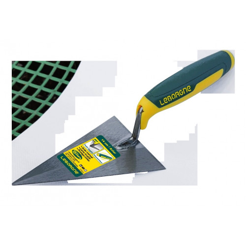 Truelle triangulaire 14 cm manche bi-matière - lame souple pour travail de précision - Leborgne