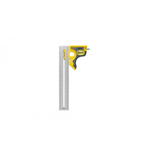 Équerre à combinaison 30 cm - réglet aluminium 45 mm et niveau intégré - Leborgne