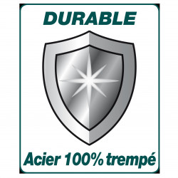 Truelle ronde 20 cm manche bois - lame souple en acier trempé - Leborgne