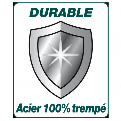 Truelle ronde 20 cm manche bois - lame souple en acier trempé - Leborgne