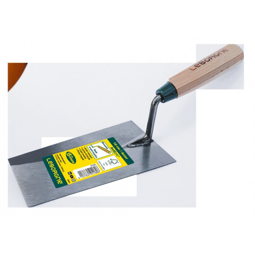 Truelle carrée Batipro 20 cm manche bois - lame souple en acier trempé - Leborgne