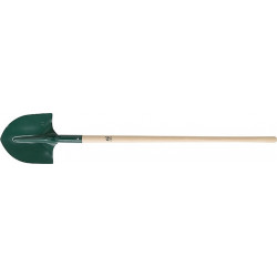 Pelle ronde tôle 25 cm manche bois - travaux de terrassement et jardin de marque Leborgne, référence: B9792100