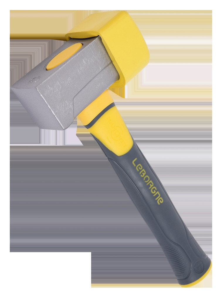 Massette paveur Nanovib 1 2 kg avec embout caoutchouc pose de pavés sans vibrations
