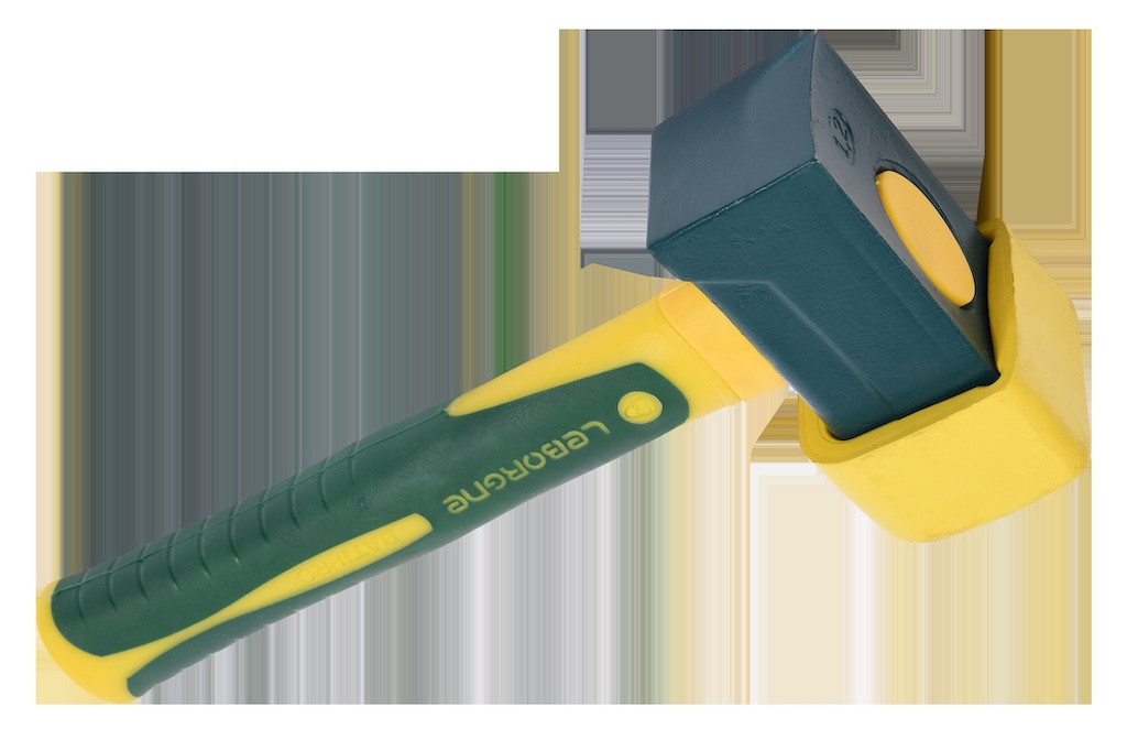 Massette paveur Batipro 1 2 kg avec embout caoutchouc pose de matériaux sans les abîmer