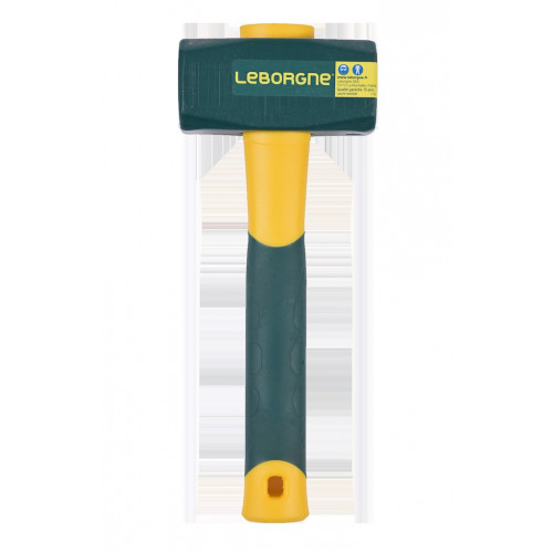 Massette angles abattus Novagrip 1,5 kg manche tri-matière 260 mm - travaux de maçonnerie - Leborgne
