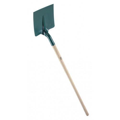 Pelle carrée tôle 25 cm manche bois PEFC 110 cm - hauteur 29 cm largeur 29 cm - Leborgne