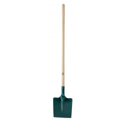 Pelle carrée tôle 25 cm manche bois PEFC 110 cm - hauteur 29 cm largeur 29 cm - Leborgne