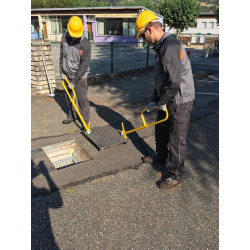 Lève-plaques Télécom Nanovib 110 cm - soulèvement de plaques jusqu’à 80 kg - Leborgne