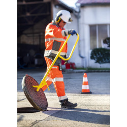 Lève grilles et plaques d’égout Toucan Nanovib 120 cm - soulèvement jusqu’à 80 kg - Leborgne