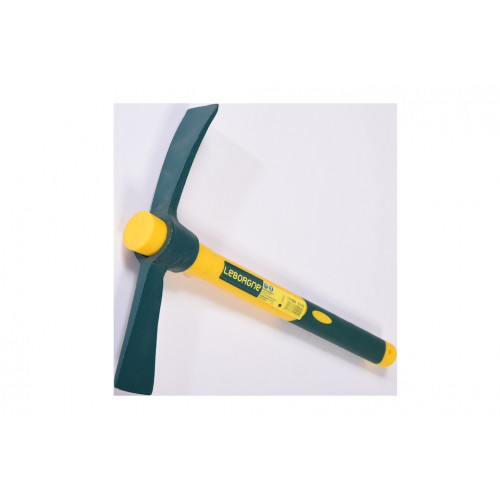 Pioche alcotana panne et hache 37 cm - acier forgé trempé avec manche Novagrip - Leborgne