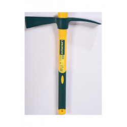Pioche alcotana panne et hache 37 cm - acier forgé trempé avec manche Novagrip - Leborgne