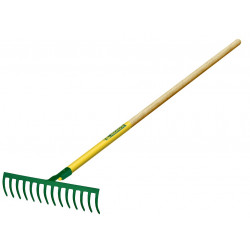 Râteau forgé emmanché 1,50 m 14 dents - manche bois pour ratissage et nivelage de marque Leborgne, référence: J9790700