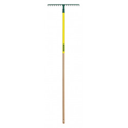 Râteau 16 dents droites 150 cm - manche bois PEFC pour nivelage et ratissage - Leborgne