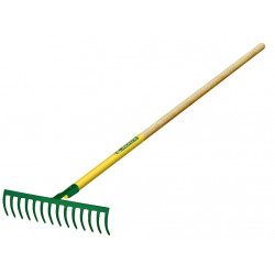 Râteau forgé 16 dents courbes 150 cm - manche bois PEFC pour ramassage et nivelage de marque Leborgne, référence: J9790900
