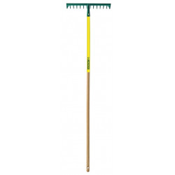 Râteau Batipro 14 dents droites 150 cm - manche bois PEFC pour ratisser et niveler - Leborgne