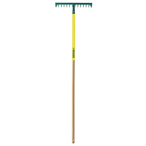 Râteau Batipro 14 dents droites 150 cm - manche bois PEFC pour ratisser et niveler - Leborgne