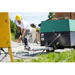 Râteau Batipro 14 dents droites 150 cm - manche bois PEFC pour ratisser et niveler - Leborgne