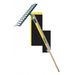 Râteau cailloutis 14 dents manche bois PEFC 150 cm - hauteur 10,5 cm largeur 45 cm de marque Leborgne, référence: J9794700