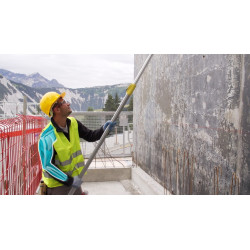 Grattoir manche télescopique Nanovib 30 cm longueur 2 à 3,5 m - nettoyage béton et coffrage - Leborgne