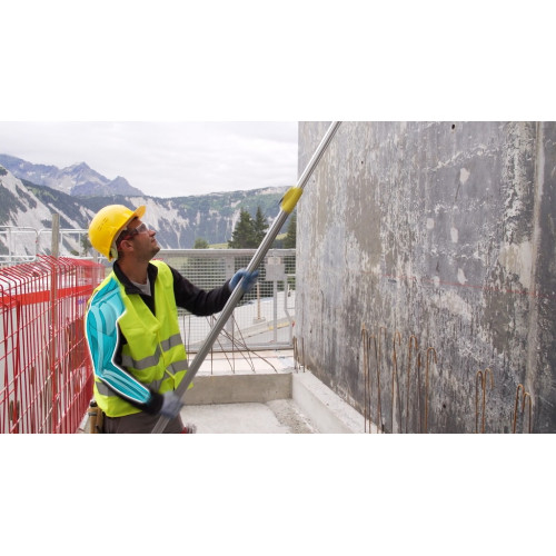 Grattoir manche télescopique Nanovib 30 cm longueur 2 à 3,5 m - nettoyage béton et coffrage - Leborgne
