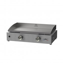 Plancha gaz inox 260 V2 - 2 brûleurs 4 kW - Plaque 57 x 34 cm - Origine France Garantie de marque LE MARQUIER, référence: J9799600