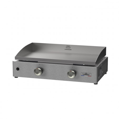 Plancha gaz inox 260 V2 - 2 brûleurs 4 kW - Plaque 57 x 34 cm - Origine France Garantie - LE MARQUIER