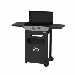 Plancha gaz Original 260 Duo Edition - Chariot noir - Couvercle inclus - 2 brûleurs de marque LE MARQUIER, référence: J9799900