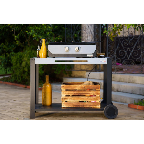 Plancha électrique Original 260 Duo - 3,5 kW - Plaque fonte émaillée 60 x 40 cm - 2 zones de chauffe - LE MARQUIER