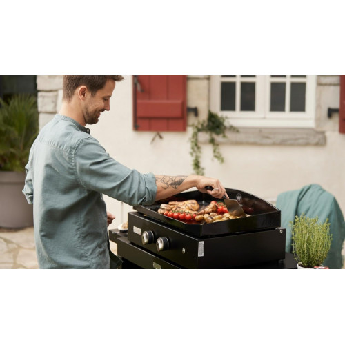 Plancha gaz Pure Edition noire - Meuble avec tablettes - 5,4 kW - Origine France Garantie - LE MARQUIER