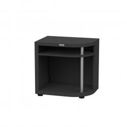 Meuble cuisson arrondi droite noir - 80 x 55 cm - Étagère acier - Origine France Garantie de marque LE MARQUIER, référence: J9801800