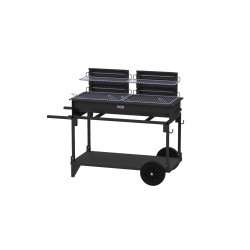 Barbecue XL double foyers avec chariot - 4 grilles de cuisson - Charbon - Origine France Garantie de marque LE MARQUIER, référence: J9802400