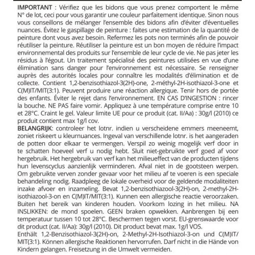 Peinture mur coquelicot satin ID 0.05L - ID