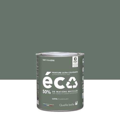 Peinture mur vert de fougère satin ID 2L - ID