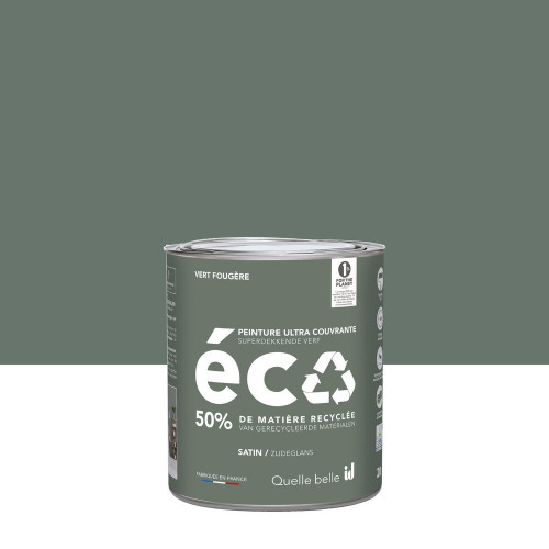 Peinture mur vert de fougère satin ID 2L - ID