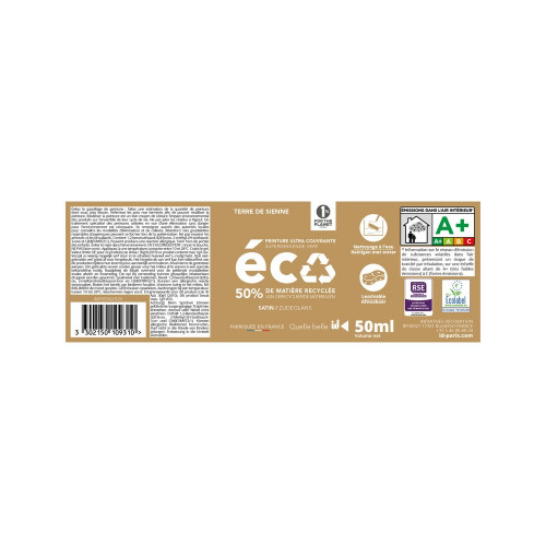 Peinture mur terre de sienne satin ID 0.05L - ID