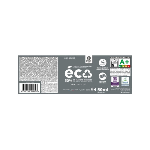 Peinture mur gris de souris satin ID 0.05L - ID