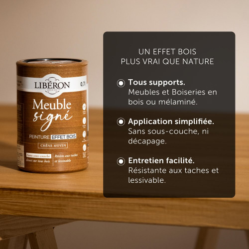 Peinture meuble et boiserie Meuble signé LIBÉRON chêne brûlé  0.7L - LIBERON