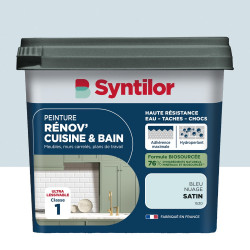 Peinture meuble bleu nuage satin SYNTILOR Renov' cuisine et bain 0.75l - SYNTILOR