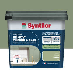 Peinture meuble vert sauge satin SYNTILOR Renov' cuisine et bain 0.75l de marque SYNTILOR, référence: B9806700