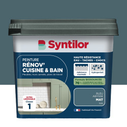 Peinture meuble bleu abysse mat SYNTILOR Renov' cuisine et bain 0.75l de marque SYNTILOR, référence: B9807100