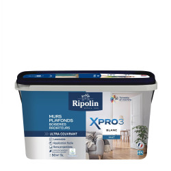 Peinture mur, plafond, boiserie blanc mat RIPOLIN Xpro3 5L de marque RIPOLIN, référence: B9808100