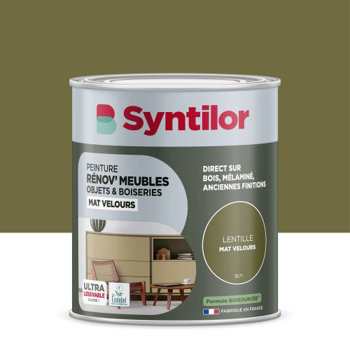 Peinture de rénovation meuble et objet SYNTILOR  lentille velours 1L - SYNTILOR