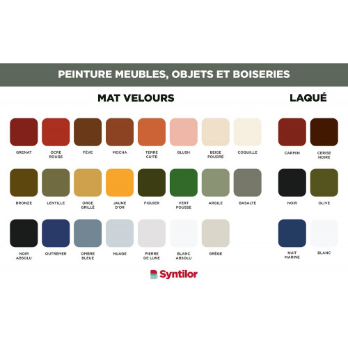 Peinture de rénovation meuble et objet SYNTILOR  lentille velours 1L - SYNTILOR