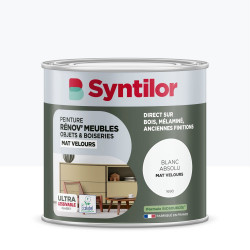 Peinture de rénovation meuble et objet SYNTILOR  blanc velours 0,5L de marque SYNTILOR, référence: B9812700