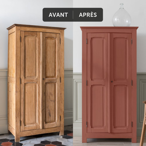 Peinture meuble boiserie Caséine, meuble signé LIBÉRON rouge pouzzolane mat 0.5L - LIBERON