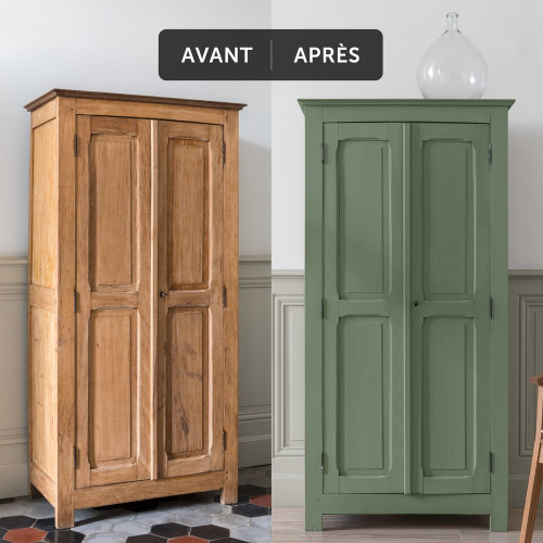 Peinture meuble et boiserie Caséine, meuble signé LIBÉRON vert bivouac mat 75ml - LIBERON