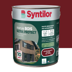 Peinture exterieure bois Ultra protect SYNTILOR rouge basque satine  2.5l de marque SYNTILOR, référence: B9818800