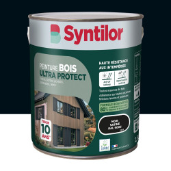 Peinture exterieure bois Ultra protect SYNTILOR noir satine  2.5l de marque SYNTILOR, référence: B9819200