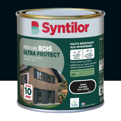 Peinture exterieure bois Ultra protect SYNTILOR noir satine  0.5l de marque SYNTILOR, référence: B9819500